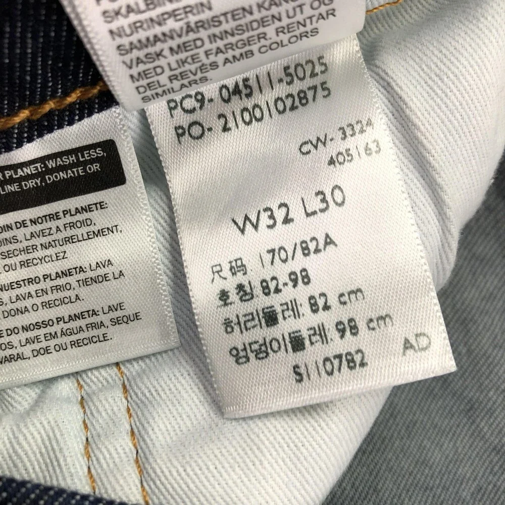 Levis 511 Jeans Mens 32x30 Blue Dark Wash Slim Straight Denim Pants Casual